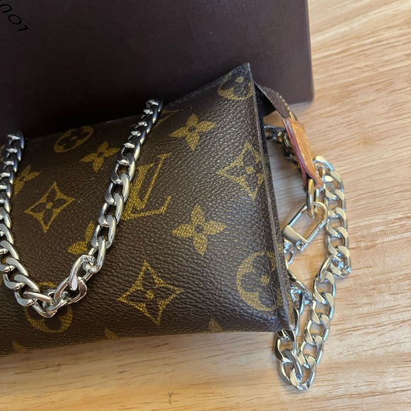 Authentic Louis Vuitton Monogram Bucket Pouch PM W Box/unbranded chain - Picture 7 of 14
